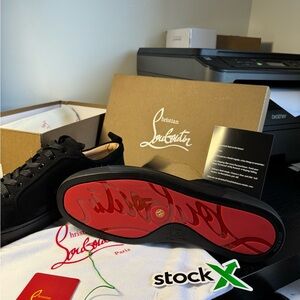 Christian Louboutin Black Sneakers with Signature Red Soles